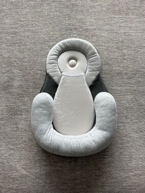 Neutral Gray Infant Lounger for Bassinet or Crib